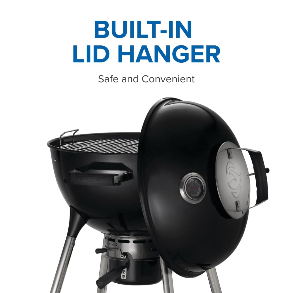 Napoleon NK18 Charcoal Kettle Grill – 18-Inch Black BBQ
