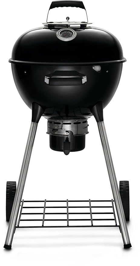 Napoleon NK18 Charcoal Kettle Grill – 18-Inch Black BBQ