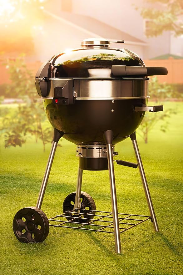 Napoleon NK18 Charcoal Kettle Grill – 18-Inch Black BBQ
