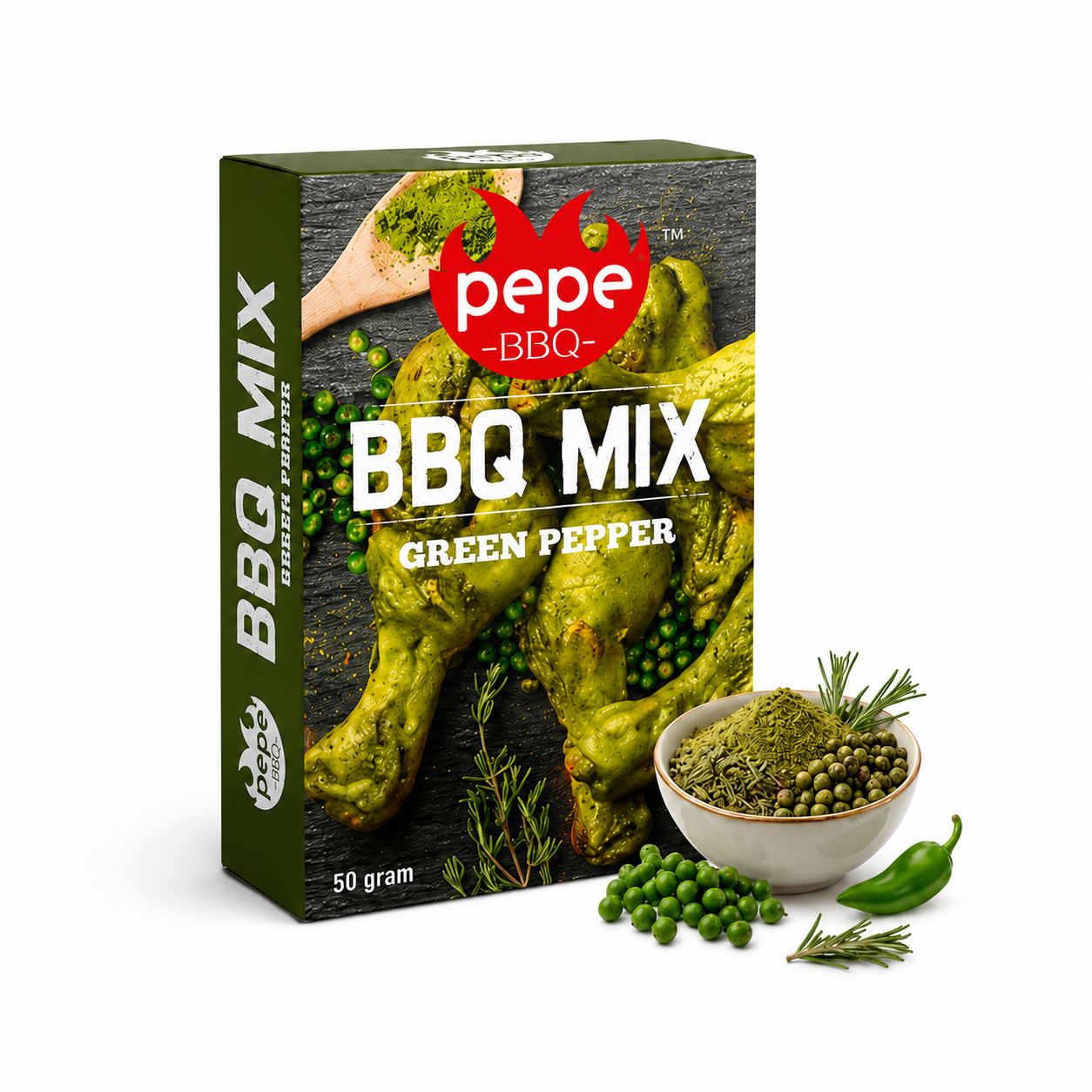 Pepe BBQ Green Pepper alfaham Masala 100g(50g*2)