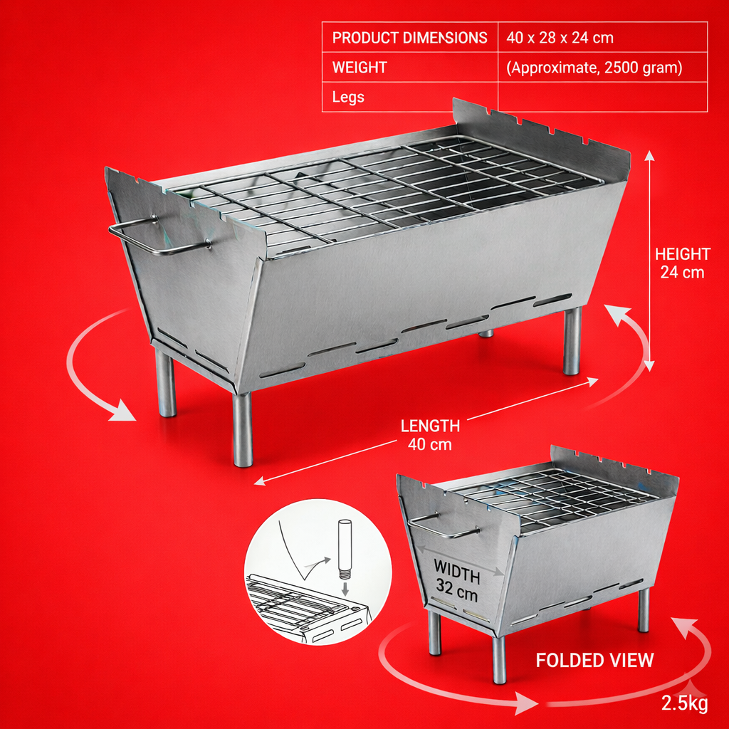 Pepebbq Stainless Steel Grill Basket