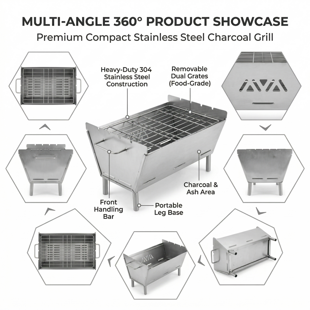 Pepebbq Stainless Steel Grill Basket