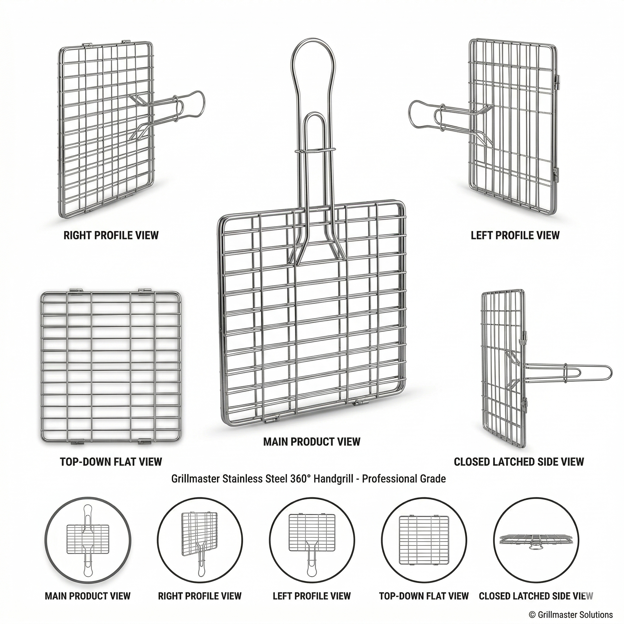 Standard Stainless Steel BBQ Grill Basket (12*12)