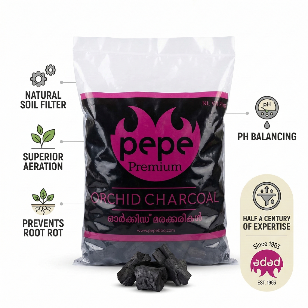 Horticultural Charcoal 2kg for Orchid, Succulent, Adenium, Terrarium & Gardening