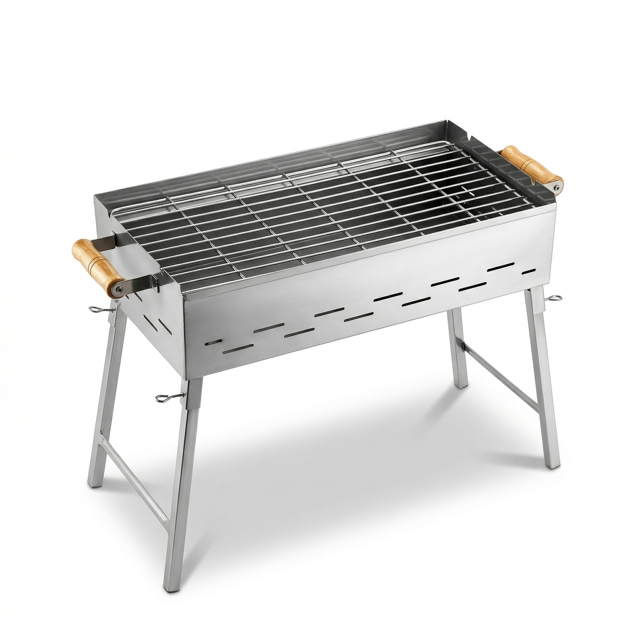 Portable Stainless Steel Charcoal Grill- Outdoor Camping
