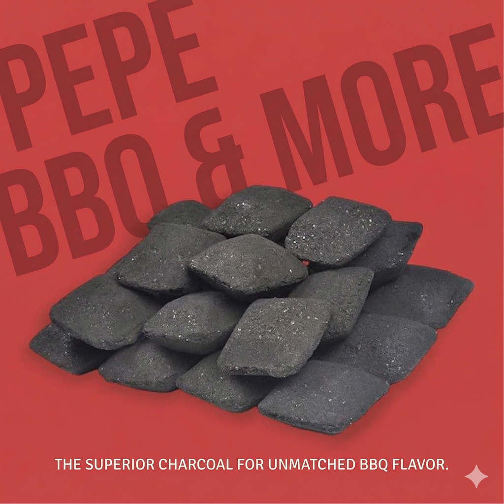 PepeBBQ Premium Coconut Shell Charcoal Briquettes (3kg)