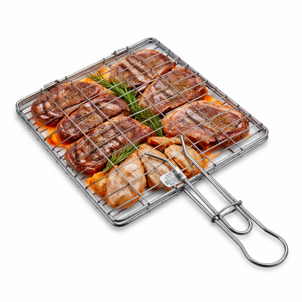 Standard Stainless Steel BBQ Grill Basket (12*12)