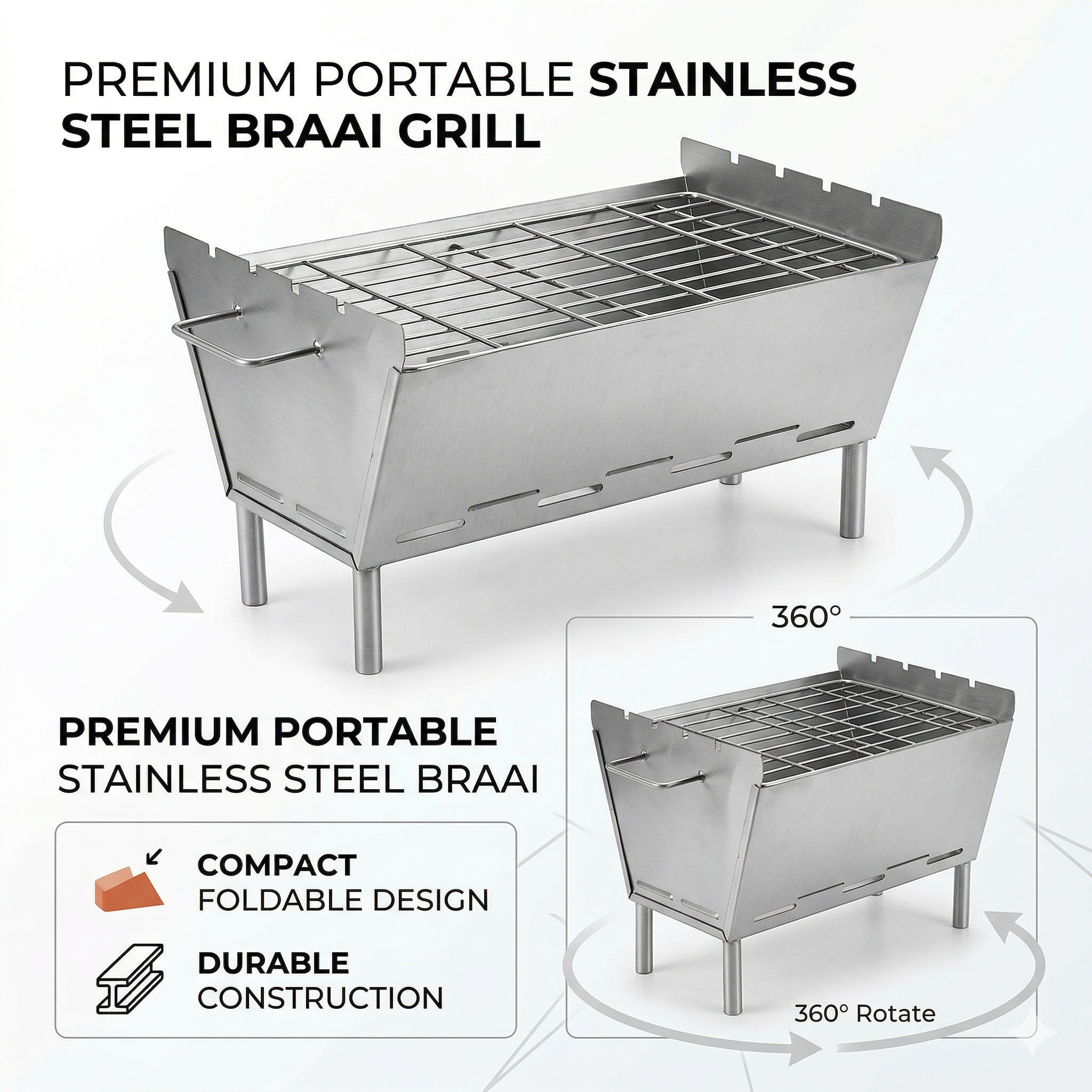 Pepebbq Stainless Steel Grill Basket